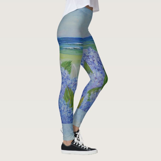 Legging Hydrangeas Por Mar (Direita)