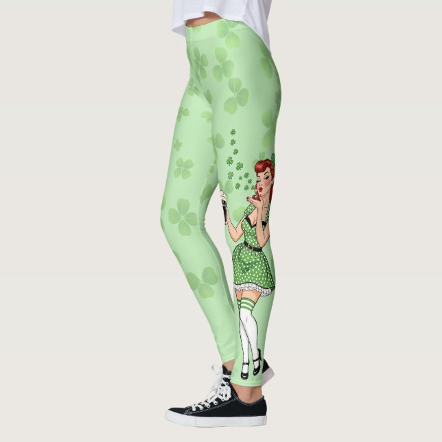 Legging Ícone Irlandês Amante de Cerveja (Esquerda)
