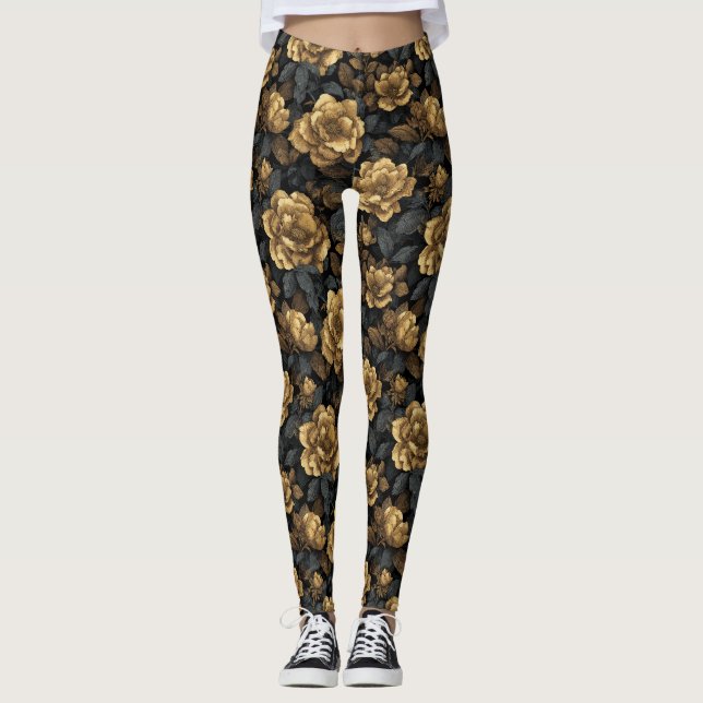 Legging Ideias de Presentes Charme de Gardênias de Ginásio (Frente)