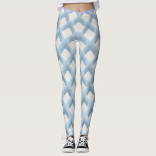 Legging Illusão óptica branca e azul