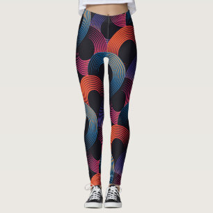 Legging Ilusão óptica: anéis lineares metálicos.