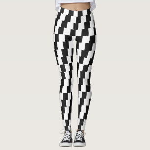 Legging ilusão óptica arte geométrica