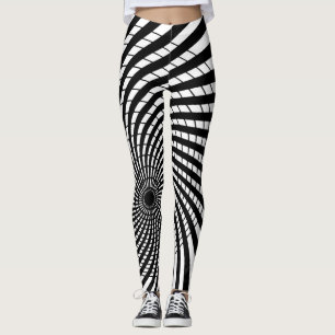 Legging ILUSÃO ÓPTICA Designs hipnóticos de arte geométric