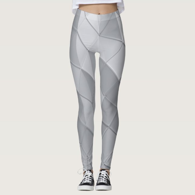 Legging ilusão óptica geométrica abstrato desnivelada (Frente)