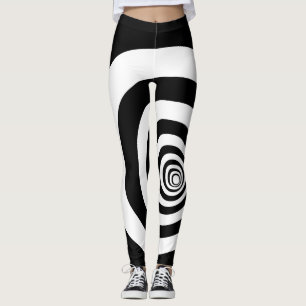Legging Ilusões Ópticas Hipopóticas Círculos Concentra