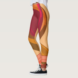 Legging Ilustração Abstrata da Chuva de Cabo Verde para Ca