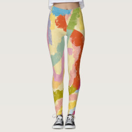 Legging Ilustração Abstrata da Dança Badja de Cabo Verde