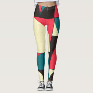 Legging Ilustração artística computacional geométrica abst