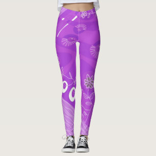 Legging Ilustração Bohemian Chintz Dusty Fuchsia