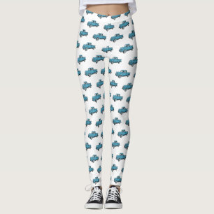 Legging Ilustração clássica de desenho de caminhão de cole