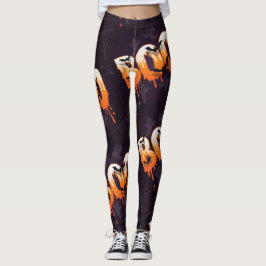 Legging Ilustração da Noite de Halloween