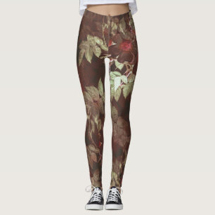 Legging Ilustração das Vinhas Florais De Geminação Elegant