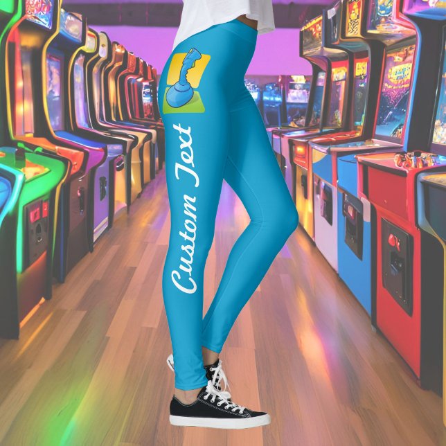 Legging Ilustração de cartoon de joystick azul (Criador carregado)