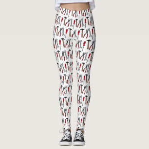 Legging Ilustração de desenho animado com ferramentas de c