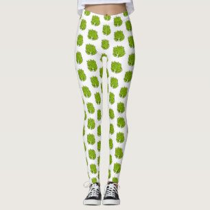 Legging Ilustração de desenho animado com lesma de folha