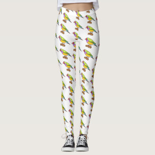 Legging Ilustração de desenho animado de ave-finch-gouldia