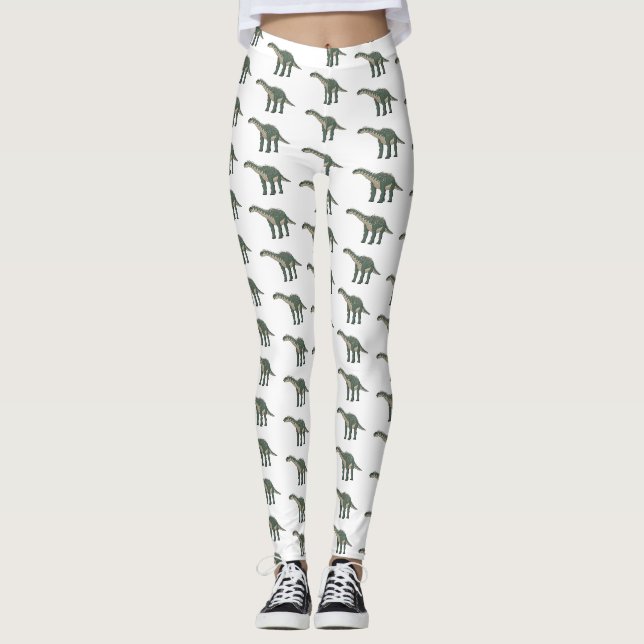 Legging Ilustração de desenho animado de Barapasaurus (Frente)