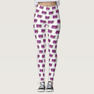 Legging Ilustração de desenho animado de beringela