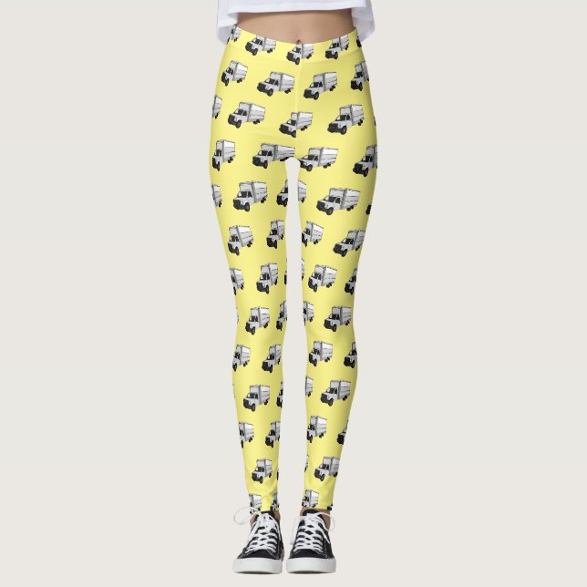 Legging Ilustração de desenho animado de caminhão (Frente)