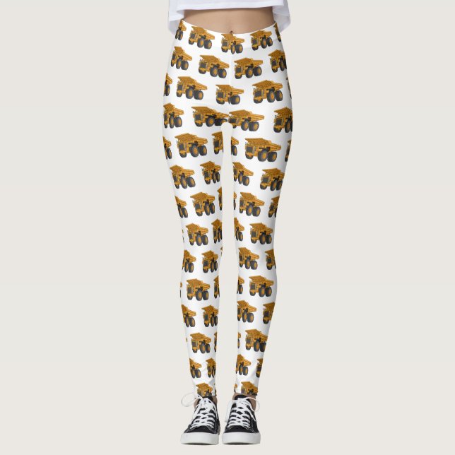 Legging Ilustração de desenho animado de caminhão Haul (Frente)