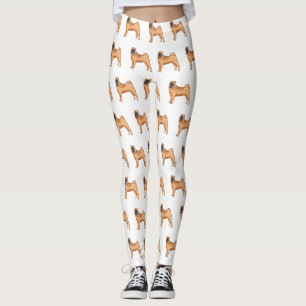 Legging Ilustração de desenho animado de cão Shar-Pei chin