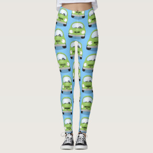 Legging Ilustração de desenho animado de carros kawaii