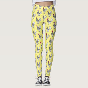 Legging Ilustração de desenho animado de frango Sebright