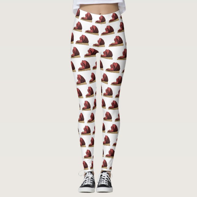 Legging Ilustração de desenho animado de Ham (Frente)