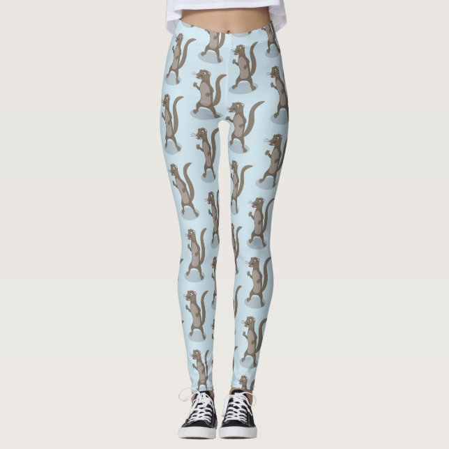 Legging Ilustração de desenho animado de monguose (Frente)
