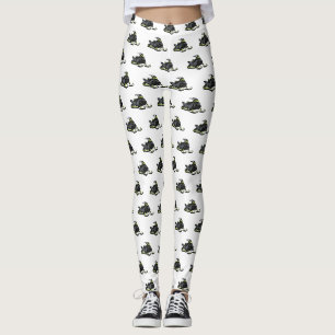 Legging Ilustração de desenho animado de moto de neve