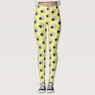 Legging Ilustração de desenho animado de pássaros faisões