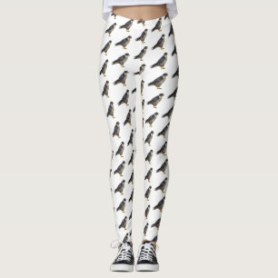 Legging Ilustração de desenho animado de pássaros falcões 