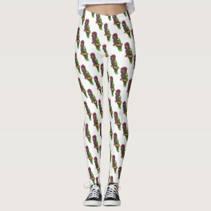 Legging Ilustração de desenho animado de pássaros-papagaio