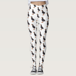 Legging Ilustração de desenho animado de pássaros puffin t