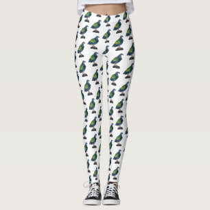 Legging Ilustração de desenho animado de pombo-nicobar