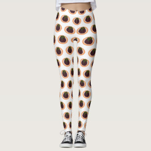 Legging ilustração de desenho animado de pudim de Natal
