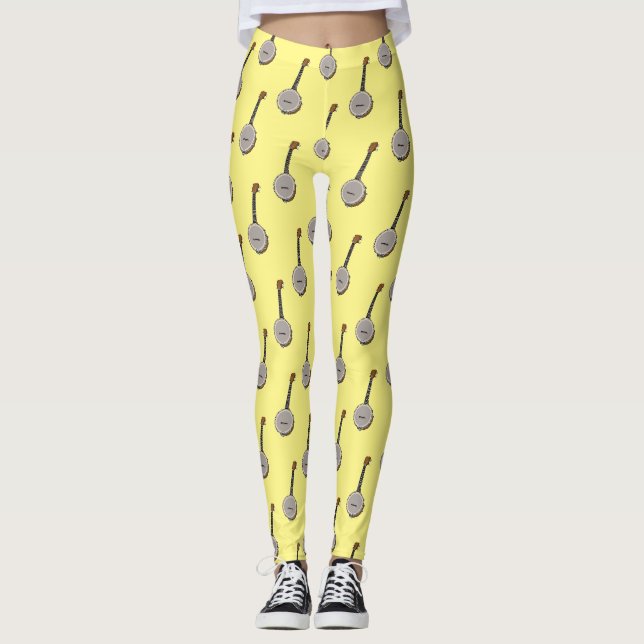 Legging Ilustração de desenho animado do Banjo (Frente)