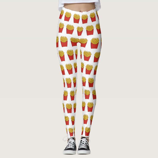 Legging Ilustração de desenho animado francês (Frente)