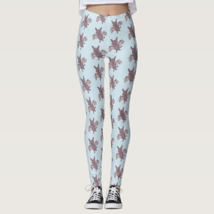 Legging Ilustração de desenho animado voador de filhotes