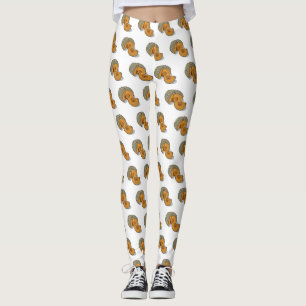 Legging Ilustração de desenho de abóbora
