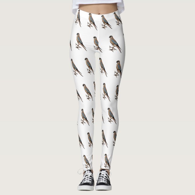 Legging Ilustração de desenho de aves do estrel americano (Frente)