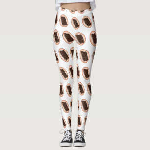 Legging Ilustração de desenho de costelas curtas