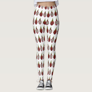 Legging Ilustração de desenho de fruta do dragão