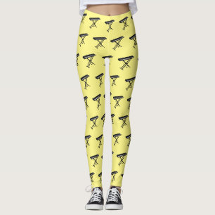 Legging Ilustração de desenho de piano de teclado