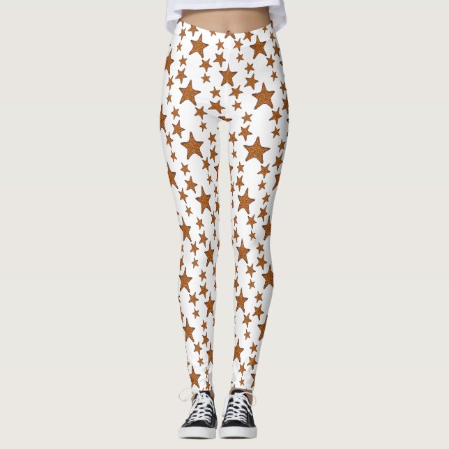 Legging Ilustração de desenho de Starfish (Frente)