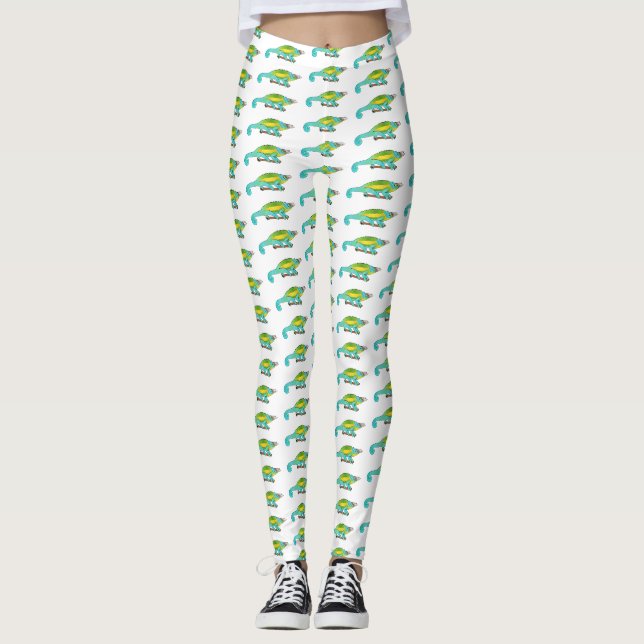 Legging Ilustração de desenho do campeão de Jackson (Frente)