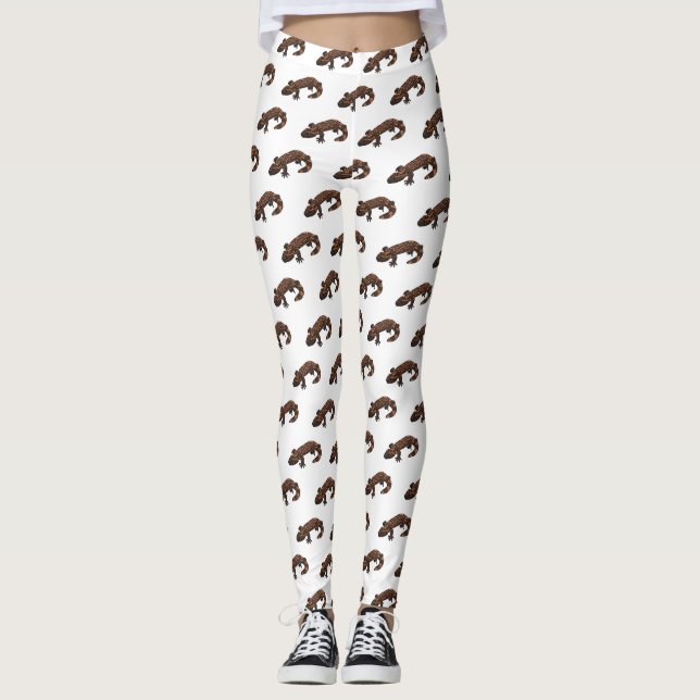 Legging Ilustração de desenho do monstro de Gila (Frente)