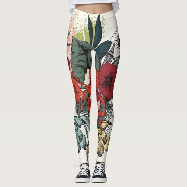 Legging Ilustração de Flor (Frente)