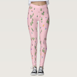 Legging Ilustração rosa de Snowboarders