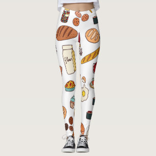 Legging Ilustrações de comida de safra: padrão sem falhas.